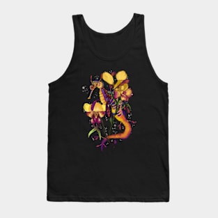 Weedy Sea Dragon and Orchids Tank Top